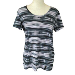 Lauren Ralph Lauren Active women's medium short sleeve stretchy black gray top